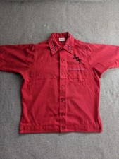 Vintage King Louie Bowling Shirt Mens Size Medium Red Harold Harris Made In USA