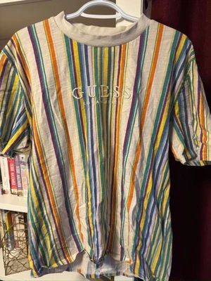 Vintage GUESS Los Angeles Striped Tee — Size M - Image 1 of 2