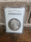 1878-S Morgan Silver Dollar ANACS MS62 Soap Box Holder PL REVERSE.  REGRADE?