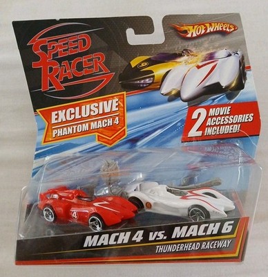 HOT WHEELS Speed Racer Exclusive Mach 4 (SOLID RED VARIATION) vs Mach 6  2 Pack 