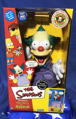 Playmates The Simpsons 2001 Good/Evil Talking Krusty Doll