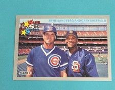 1993 Fleer #356 Triple Threats Ryne Sandberg / Gary Sheffield BASEBALL Card 8B