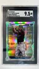 Yoffry Solano 2023 Bowman Chrome Prospect Lunar Glow Refractor #BCP-72 SGC 9.5