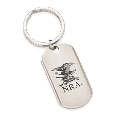 #ad NRA Stainless Steel Eagle Key Chain Key Ring $12.99