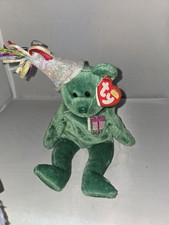 TY Beanie Baby - MAY the Teddy Birthday Bear With Hat 2002 Vintage Rare 9.5"