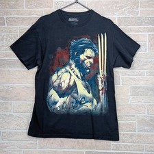 Marvel Wolverine Shirt Large Mens Logan X-Men Mad Engine Black Graphic Tee