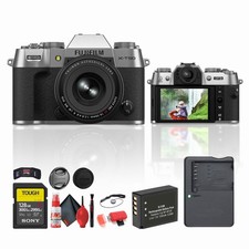 Fujifilm X-T50 Mirrorless Camera with XF 16-50mm f/2.8-4.8 Lens Silver Bundle
