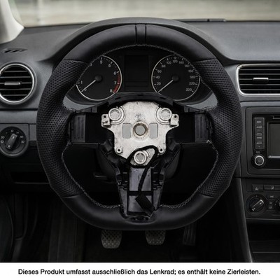 HEATED Sport Leder Lenkrad für 2017-2023 Tesla Model 3 Schwarzer Ring