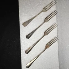 Antique (Set Of 4) EP A1 Silverware Cooper Bros & Sons England Salad Forks 1.5oz