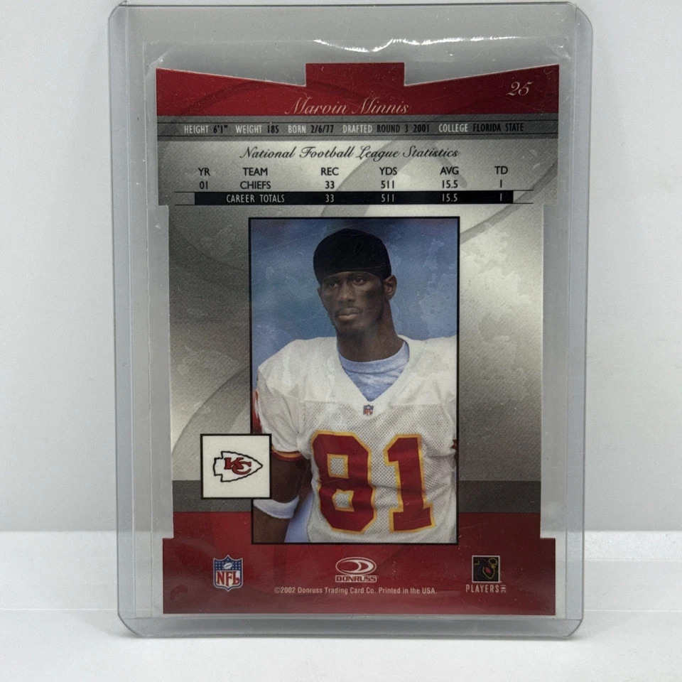 2002 Donruss Elite Aspirations Die-Cut /81 Marvin Minnis #25 - Image 3 of 3