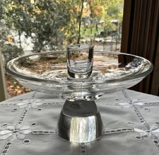 STEUBEN GLASS STAR CANDLESTICK HOLDER  #SP976 DESIGN LLOYD ATKINS 1962 MCM