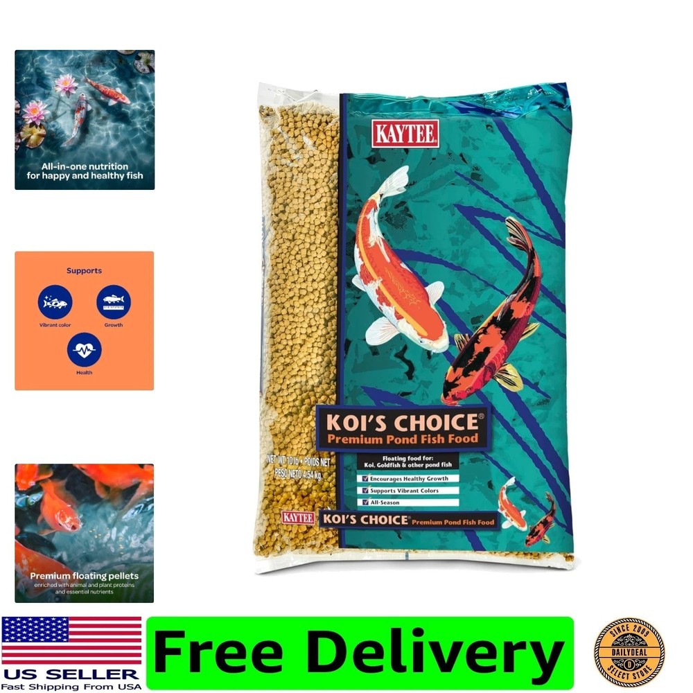 Koi’s Choice Koi Floating Fish Food, For Koi, Goldfish and Pond Fish, 10 pounds