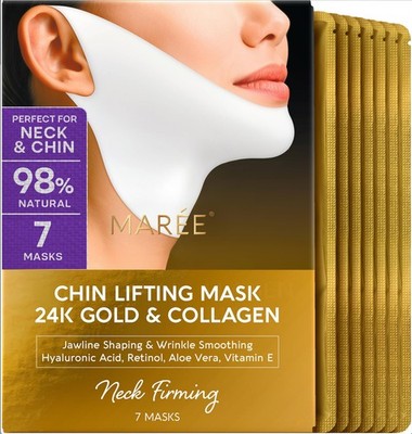 MAREE V Line Lifting Mask with 24K Gold   Deep 7 Count (Pack of 1), 