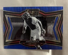 2025 Panini Select Baseball Johnny Bench Blue Pulsar Prizm Diamond Level /99