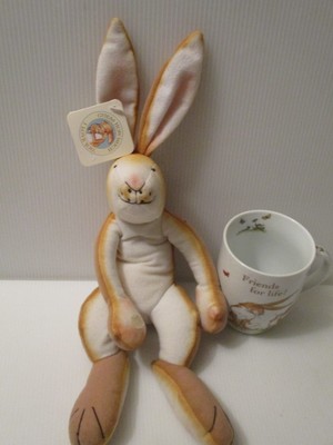 Guess How Much I Love You German Porcelain Mug Cup & 15'' Stuffed Rabbit Mint