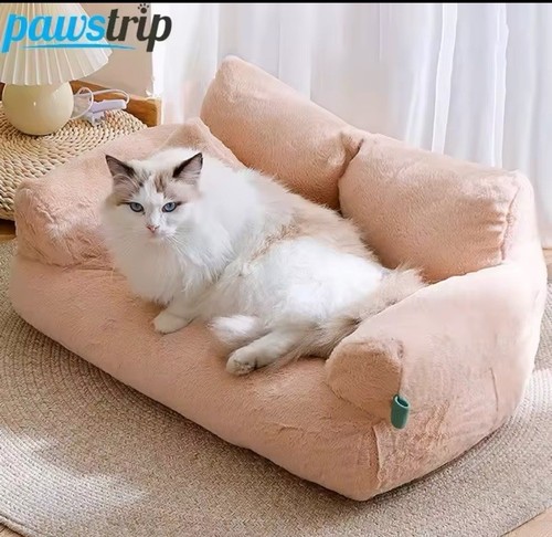 Luxury Cat Bed Sofa Winter Warm Plush Nest Pet Bed for Small Medium Dogs Winter