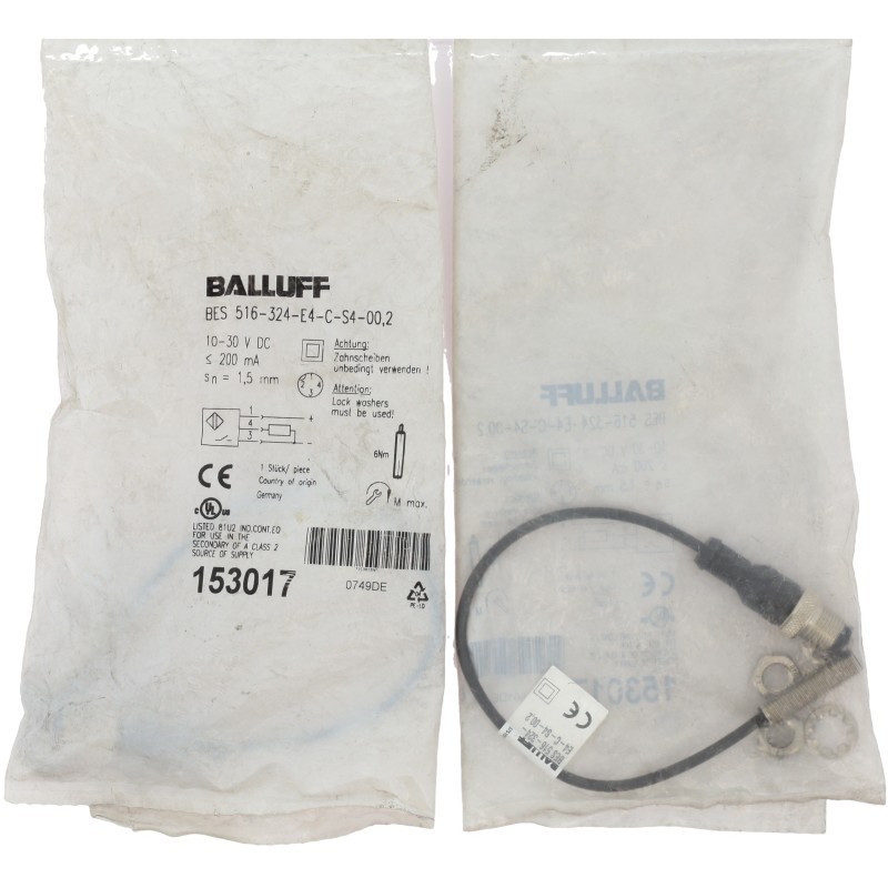 2Pcs Balluff BES 516-324-E4-C-S4-00.2 10-30VDC 200mA 1.5mm (B327)