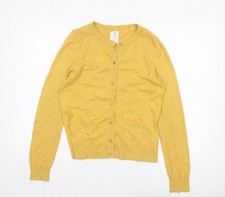 Womens UK Size 14 Maternity Yellow Cardigan Jumper