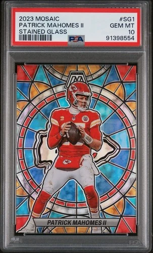 2023 Panini Mosaic Stained Glass Patrick Mahomes II #SG-1 PSA 10 Gem Mint
