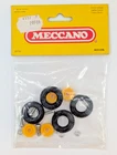 Meccano 452/23b Wheels Tractor Tires Rubber Vintage New Sealed
