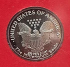 U.S. Mint American Eagle 2000 1 oz Silver Coin .999 Fine One Dollar Uncertified