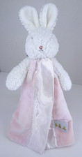 Bunnies By The Bay White Bunny Pink Lovey Plush Security Blanket 13" 2023