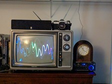 Custom CRT Oscilloscope Music Visualizer With Included Amp And Speaker