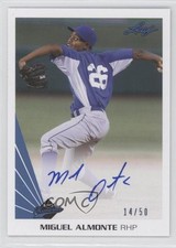 2013 Leaf Memories Auto Blue 14/50 Miguel Almonte #A-MA2 Auto 1h5