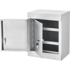 Global Industrial Stainless Steel Small Narcotics Cabinet Double Door/Double