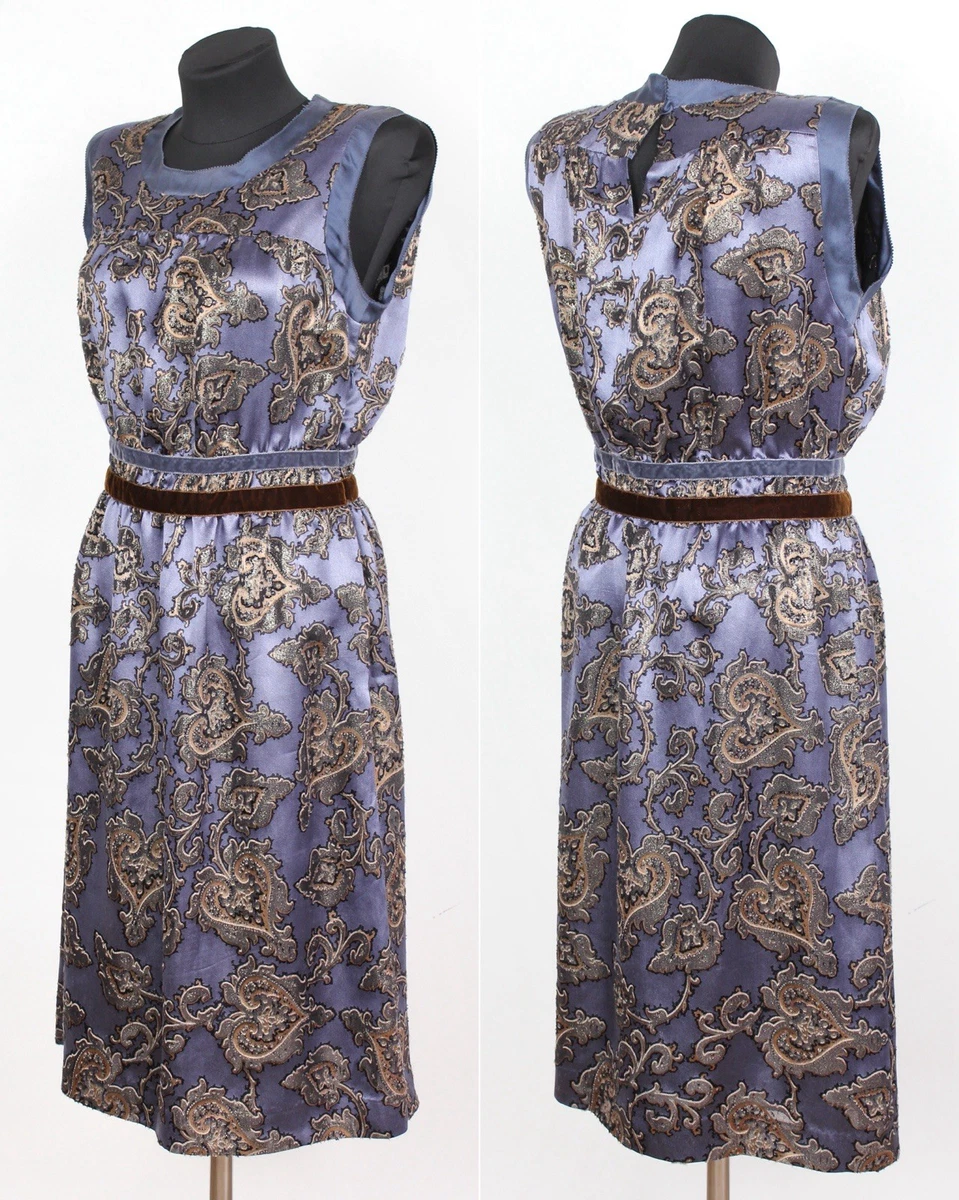 Robe ETRO Noire Imprimé Floral Et Paisley - Taille IT40 (US4 S), Neuve Avec étiquette, Valeur 1225$