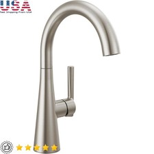 Single Hole Kitchen Faucet 360 Swivel Spout Corrosion Resistant Ceramic Valve US
