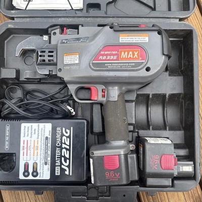 Max RE-BAR-TIER RB395 Max +Charger and Case Tool Works Needs New Batteries