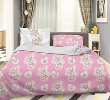 3D Puppies Ducks Patteern Pink Quilt Cover Set Duvet Cover Bedding Pillowcases