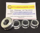 Yamaha MT-09 MT09 2014 - 2020 Captive wheel Spacers.  Silver.