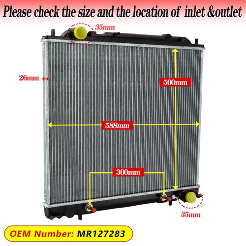 Premium Radiator For Mitsubishi Delica L400 Express Starwagon AT MT 1994-2004 - Picture 6 of 13