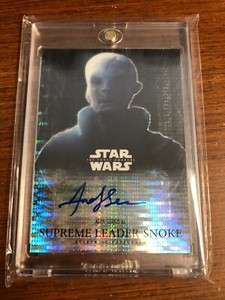 Star Wars The Force Awakens Chrome Topps Andy Serkis Snoke Auto Pulsar /5 Refrct | eBay