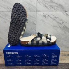 Birkenstock Arizona Rivot Plaid White 1018114 Sandals Women's Size 5