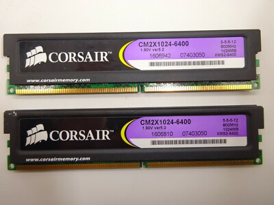 Corsair XMS2 2GB (2x 1GB) DDR2 CM2X1024-6400 800Mhz 5-5-5-12 ver5.2 1.90V #R651