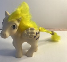 Vintage My Little Pony 1984 G1 Pegasus Surprise White/neon yellow green Hair