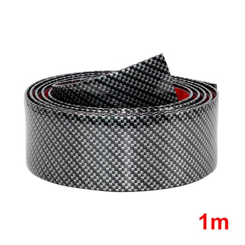 Pegatinas de 3 cm × 1 m de fibra de carbono goma para puerta de automóvil umbral cubierta raspadora de protección tira de protección - Imagen 8 de 12