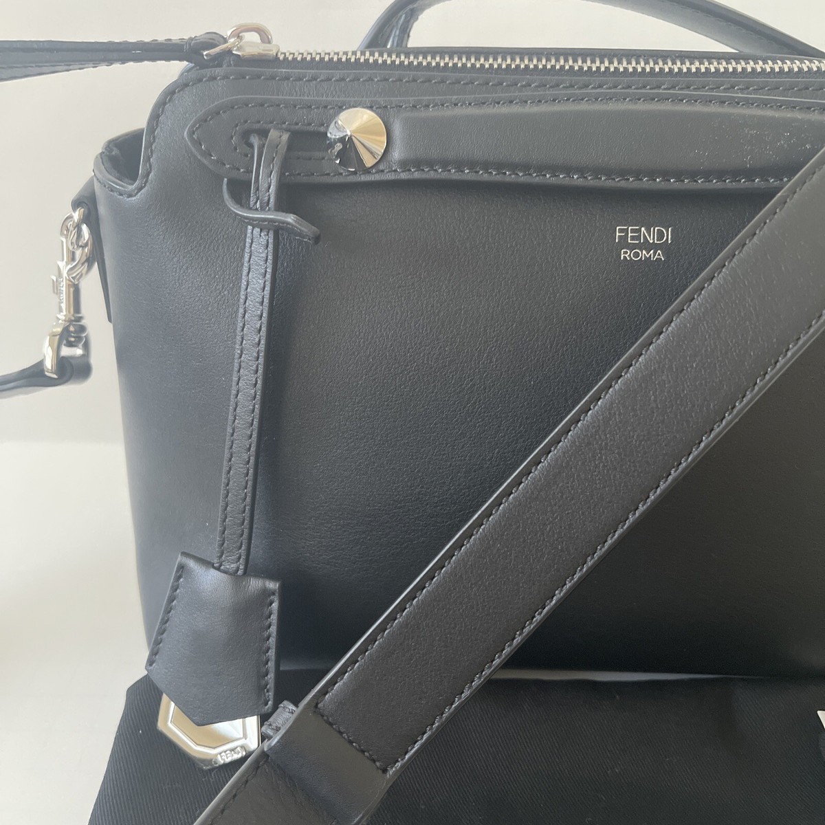 Fendi By the Way Shoulder Bag Medium Black Leather for sale online