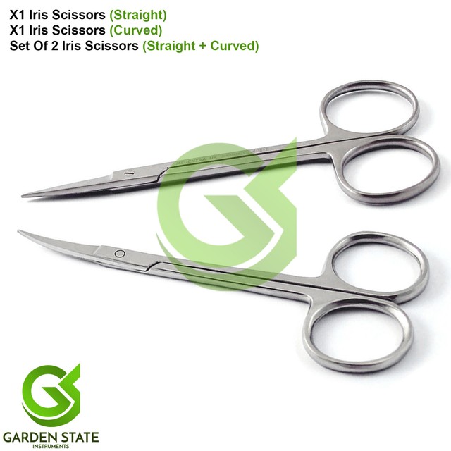 Dental Iris Gum Scissors Sharp Straight + Curved Surgical Veterinary Instruments eBay