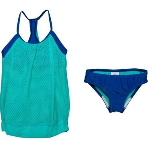 Speedo 237967 Niñas Niños Tankini Conjunto de Traje de Baño de Dos Piezas Como Nuevo Escarcha Talla 8 Foto 2 de 2