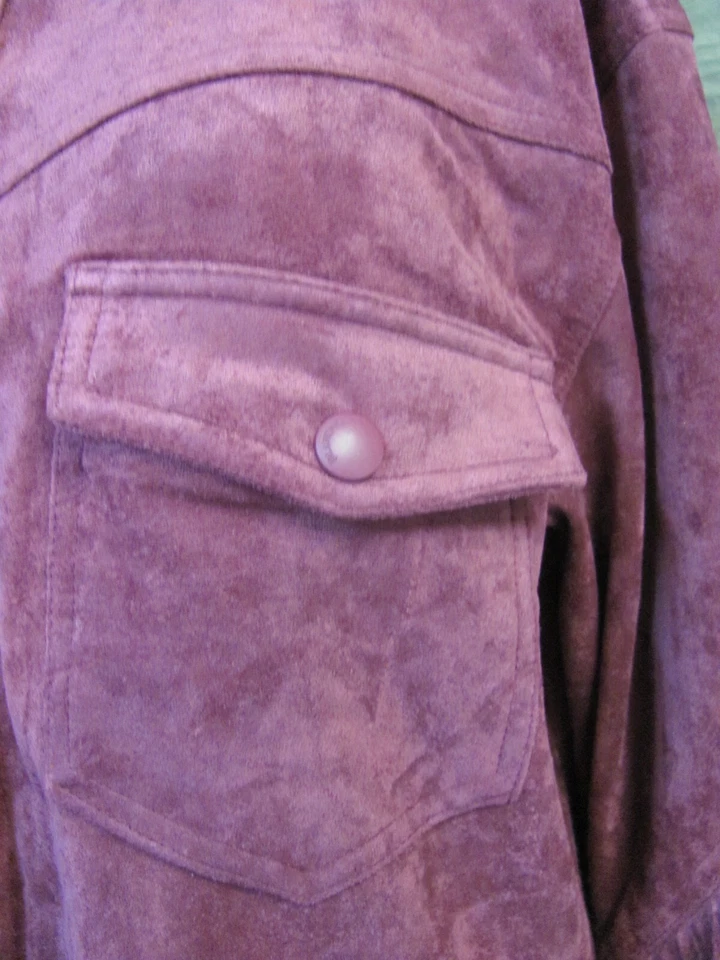 CHAQUETA DE CUERO VEGANA EN BLANCO NYC FREE PEOPLE TWIST & SHOUT COLOR MORERA TALLA ME Foto 3 de 4