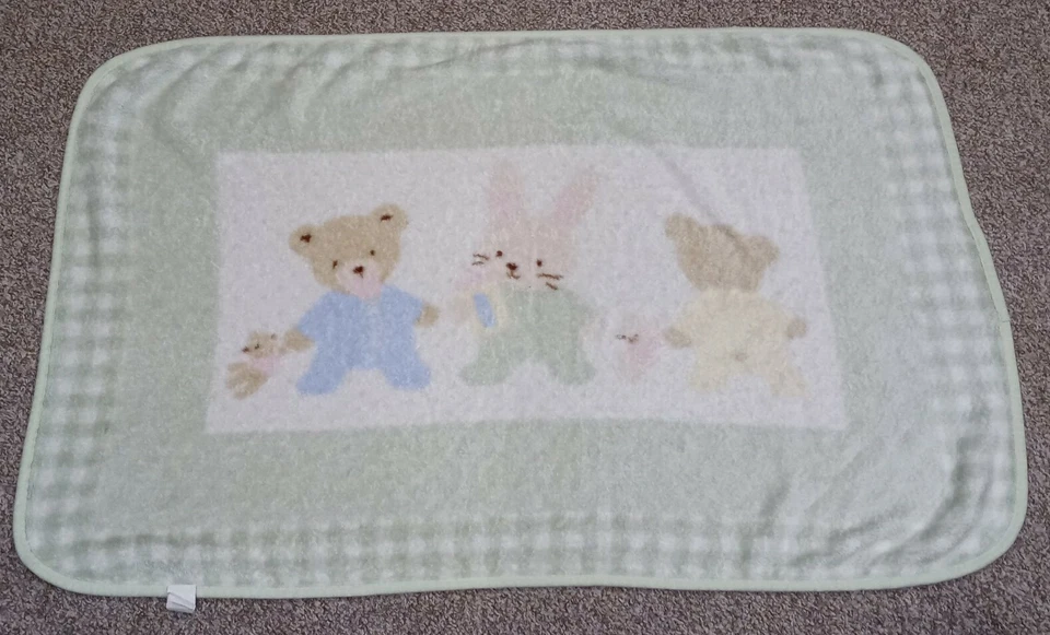 Carter's Hide Seek Bunny Bear Minky Peluche Bebé Cuna Manta De Colección 30" x 45" X Foto 2 de 4