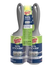 Scotch Brite 3M Lint Roller 50 Stickier 95 Sheets X 5 Pack Pet Hair, Crumbs