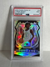 TYRESE MAXEY SILVER 2020 Panini Prizm DP PSA 9 ROOKIE