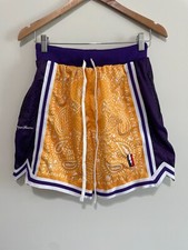 COLLECT  SELECT LA LAKERS YELLOW MAMBA SWINGMAN SHORTS 8/24 KOBE BRYANT