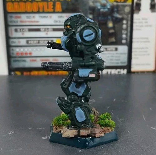 Battletech bemalter Gargoyle Mech mit Pilot & Mech Karte - Bild 3 von 4