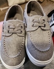 FabKids Boys Grey Boat Shoes. Size 10.EUC
